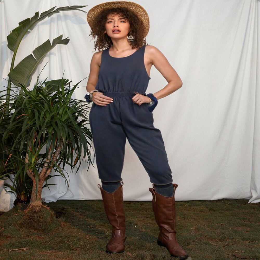 Sleeveless Dark Jumpsuit from A New Day - Made in Bangladesh, Size M